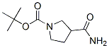 1-BOC-吡咯烷-3-甲酰胺分子式结构图