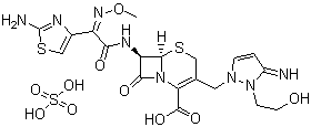 硫酸头孢噻利分子式结构图