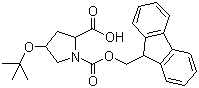 Fmoc-4-叔丁氧基-L-脯氨酸分子式结构图