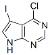 4-氯-5-碘-7H-吡咯并[2,3-d]嘧啶分子式结构图