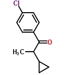 1-(4-氯苯基)-2-环丙基-1-丙酮分子式结构图