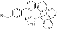 N-(三苯基甲基)-5-(4'-溴甲基联苯-2-基)四氮唑分子式结构图