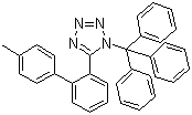 N-(三苯基甲基)-5-(4'-甲基联苯-2-基)四氮唑分子式结构图