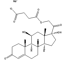 氢化可的松琥珀酸钠分子式结构图