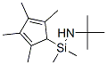 N-叔丁基-1,1-二甲基-1-(2,3,4,5-四甲基-2,4-环戊二烯-1-基)硅烷胺分子式结构图