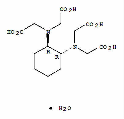 反-1,2-环己二胺-N,N,N',N'-四乙酸一水合物分子式结构图