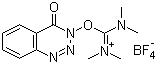 N,N,N',N'-四甲基-O-(3,4-二氢-4-氧代-1,2,3-苯并三嗪-3-基)脲四氟硼酸盐分子式结构图