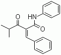 2-(苯甲撑)-3-氧代-4-甲基-N-苯基-戊酰胺分子式结构图