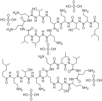 硫酸粘杆菌素分子式结构图