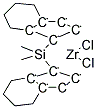 rac-二甲基硅基双(4,5,6,7-四氢-1-茚基)二氯化锆分子式结构图