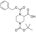 N-4-叔丁氧羰基-N-1-苄氧羰基-2-哌嗪羧酸分子式结构图