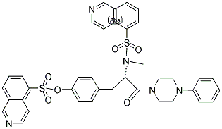 1-[N,O-二(5-异喹啉磺酰基)-N-甲基-L-型酪氨酸]-4-苯基哌嗪分子式结构图