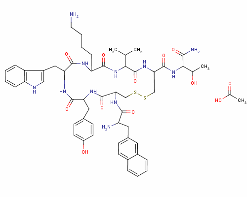 醋酸兰瑞肽分子式结构图