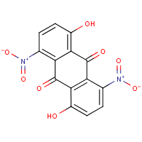 1,5-二羟基-4,8-二硝基蒽醌分子式结构图