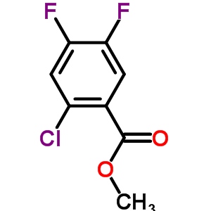 2-氯-4,5-二氟苯甲酸甲酯分子式结构图