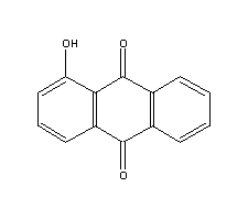 1-羟基蒽醌分子式结构图