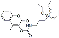 O-4-甲基香豆素-N-[3-(三乙氧基硅基)丙基]氨基甲酸盐分子式结构图