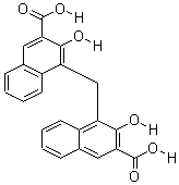 亚甲基双羟萘酸分子式结构图