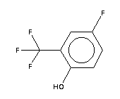 4-氟-2-(三氟甲基)苯酚分子式结构图