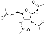 1,2,3,5-四乙酰-β-D-呋喃核糖分子式结构图