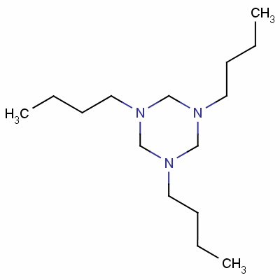 1,3,5-三丁基六氢-1,3,5-三嗪分子式结构图