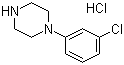 1-(3-氯苯基)哌嗪盐酸盐分子式结构图