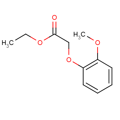 2-甲氧基苯氧基乙酸乙酯分子式结构图