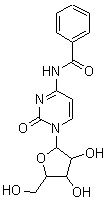 N-苯甲酰胞苷分子式结构图