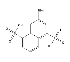 2-萘胺-4,8-二磺酸分子式结构图