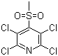 2,3,5,6-四氯-4-(甲基磺酰)吡啶分子式结构图