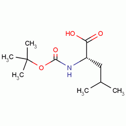 N-Boc-L-亮氨酸水合物分子式结构图