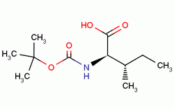 N-Boc-L-异亮氨酸分子式结构图