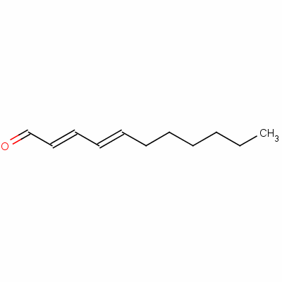 反,反-2,4-十一烷二烯醛分子式结构图