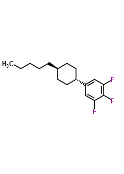 1,2,3-三氟-5-(反-4-戊基环己基)苯分子式结构图