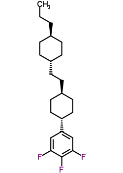 1,2,3-三氟-5-[反式-4-[2-(反式-4-丙基环己基)乙基]环己基]苯分子式结构图