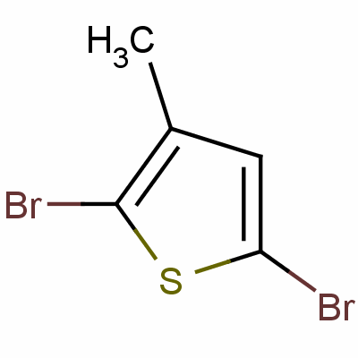 2,5-二溴-3-甲基噻吩分子式结构图