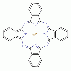 酞菁亚铁(II)分子式结构图