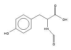 N-甲酰基-L-酪氨酸分子式结构图