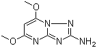 2-氨基-5,7-二甲氧基-1,2,4-三嗪并[1,5-a]嘧啶分子式结构图