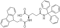 芴甲氧羰基-γ-三苯甲基-L-谷氨酰胺分子式结构图