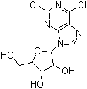 2,6-二氯嘌呤核苷分子式结构图