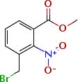 2-硝基-3-溴甲基苯甲酸甲酯分子式结构图