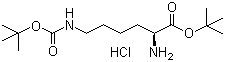 N(e)-Boc-L-赖氨酸叔丁酯盐酸盐分子式结构图