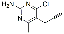 2-氨基-4-氯-6-甲基-5-炔丙基嘧啶分子式结构图