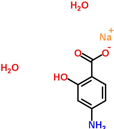 对氨基水杨酸钠二水合物分子式结构图