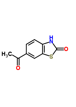 6-乙酰基-2(3H)-苯并噻唑酮分子式结构图