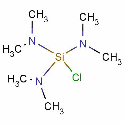 三(二甲氨基)氯硅烷分子式结构图