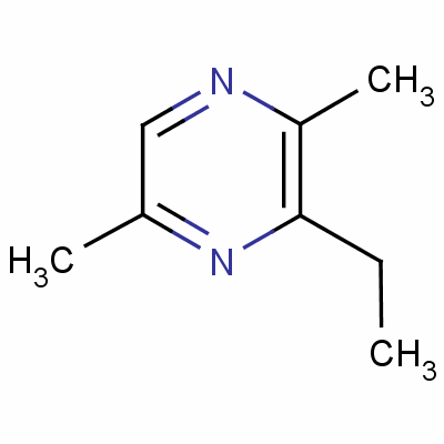 3-乙基-2,5-二甲基吡嗪分子式结构图