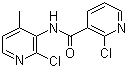 2-氯-N-(2-氯-4-甲基吡啶-3-基)烟酰胺分子式结构图