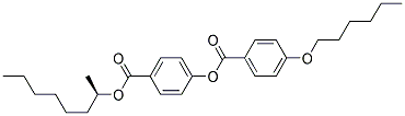 4-(己氧基)-苯甲酸4-[[[(1R)-1-甲基庚基]氧基]羰基]苯基酯分子式结构图